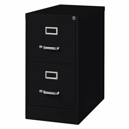 HIRSH INDUSTRIES 14416 Black Two-Drawer Vertical Letter File Cabinet - 15'' x 26 1/2'' x 28 3/8'' 42014416